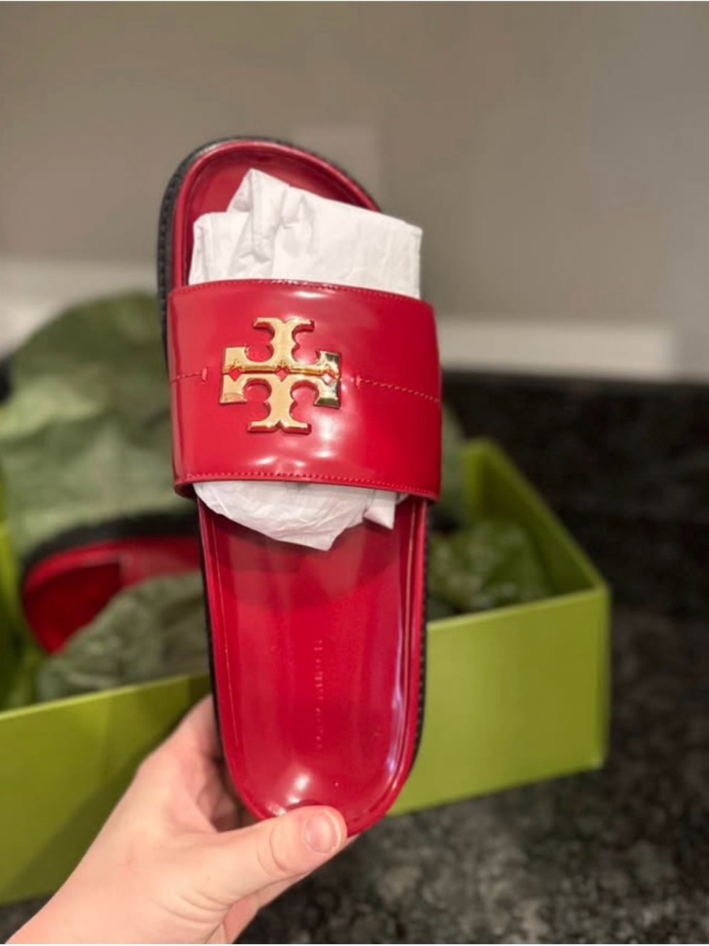 TORY BURCH- EVERLY ANATOMIC LUG SLIDES - Picture 7 of 9